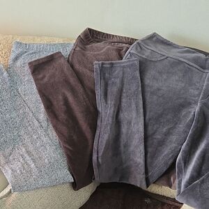 3 Pair Gray and Brown Leggings for Everyday Comfort